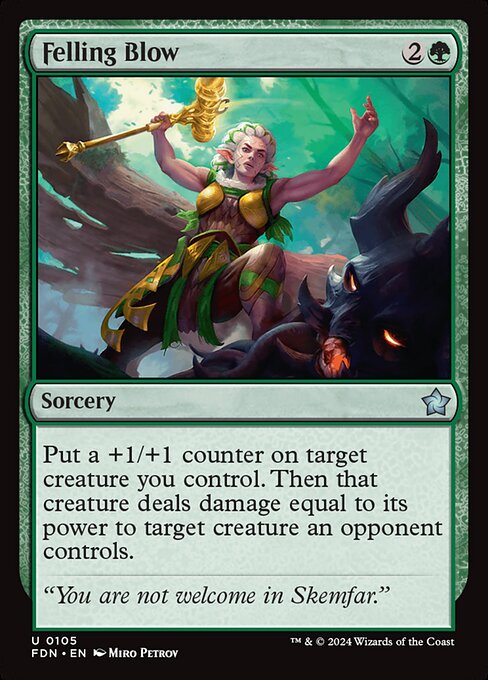MTG Felling Blow FDN 105 Regular Foil