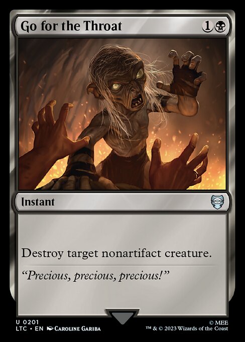 MTG Go for the Throat LTC 201 Alternate Art Nonfoil