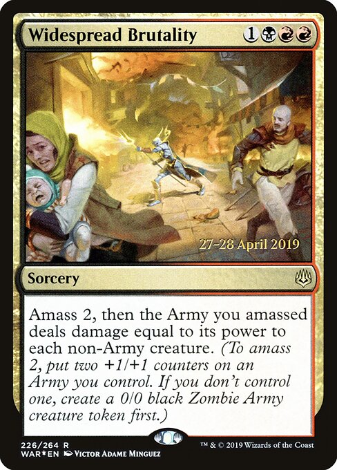 MTG Widespread Brutality PWAR 226S Prerelease Promo Foil front