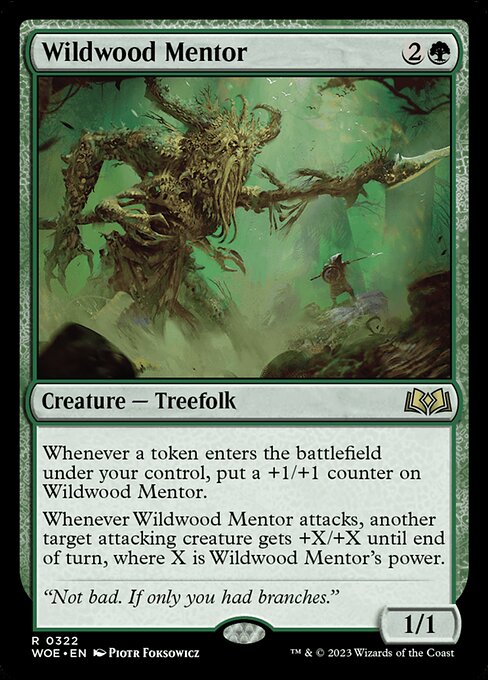 MTG Wildwood Mentor WOE 322 Jumpstart Foil