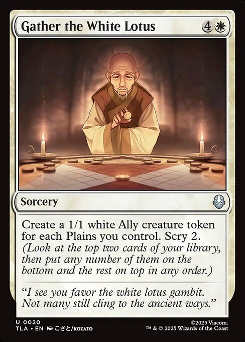 MTG Gather the White Lotus TLA 020 Regular Nonfoil