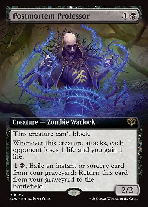 MTG Postmortem Professor SOS 327 Extended Art Nonfoil