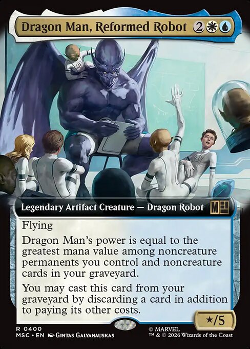 MTG Dragon Man, Reformed Robot MSC 400 Extended Art Nonfoil