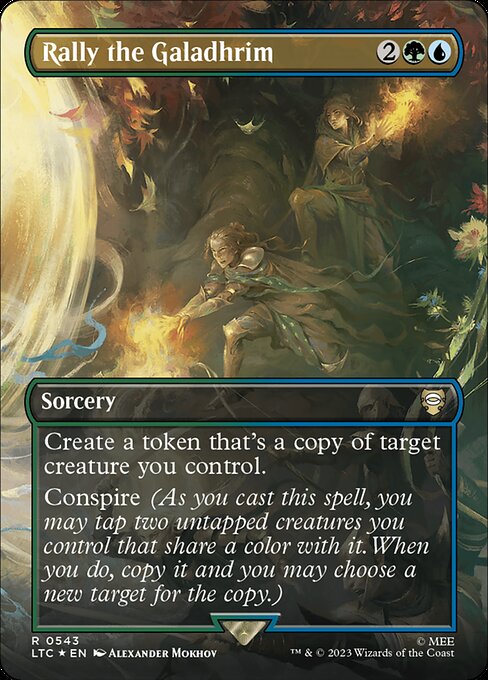 MTG Rally the Galadhrim LTC 543 Showcase Ring Surge Foil