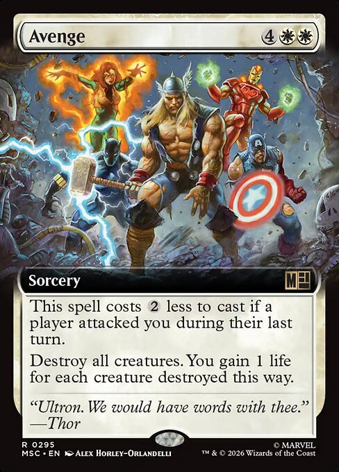 MTG Avenge MSC 295 Extended Art Nonfoil