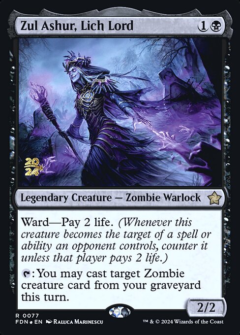 MTG Zul Ashur, Lich Lord PFDN 077s Prerelease Foil