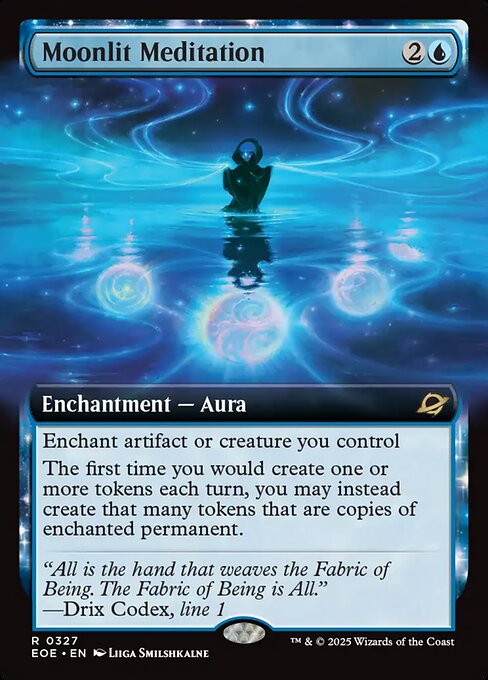 MTG Moonlit Meditation EOE 327 Extended Art Foil