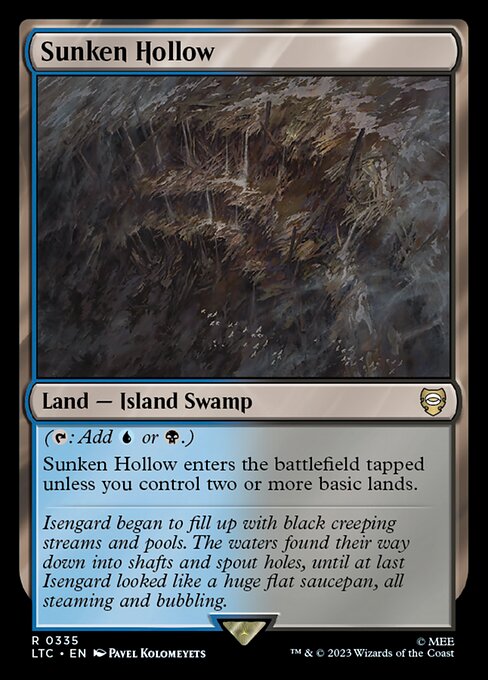 MTG Sunken Hollow LTC 335 Alternate Art Nonfoil