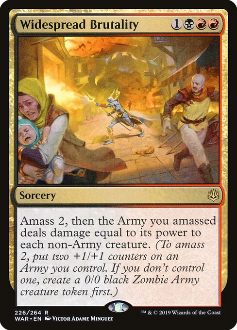 MTG Widespread Brutality WAR 226 Standard Foil front