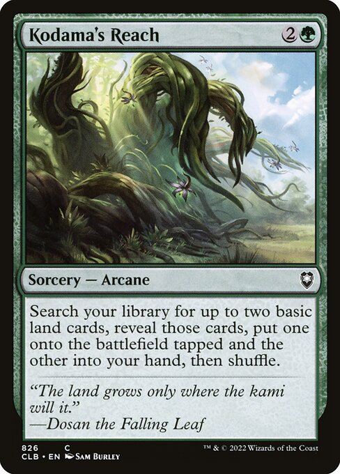 MTG Kodama's Reach CLB 826 Commander Deck Nonfoil