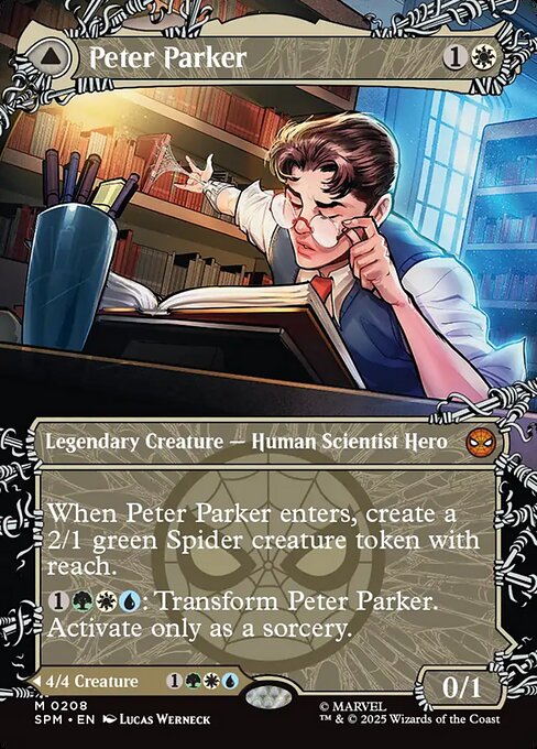 MTG Peter Parker // Amazing Spider-Man SPM 208 Borderless Web-Slinger Foil
