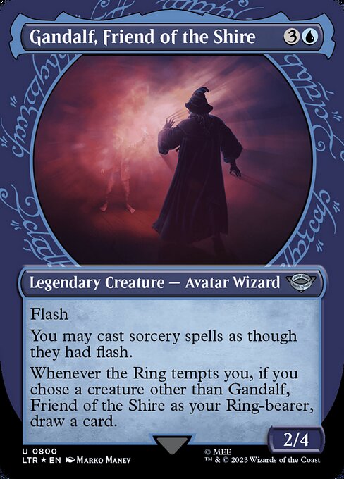 MTG Gandalf, Friend of the Shire LTR 800 Borderless Surge Foil