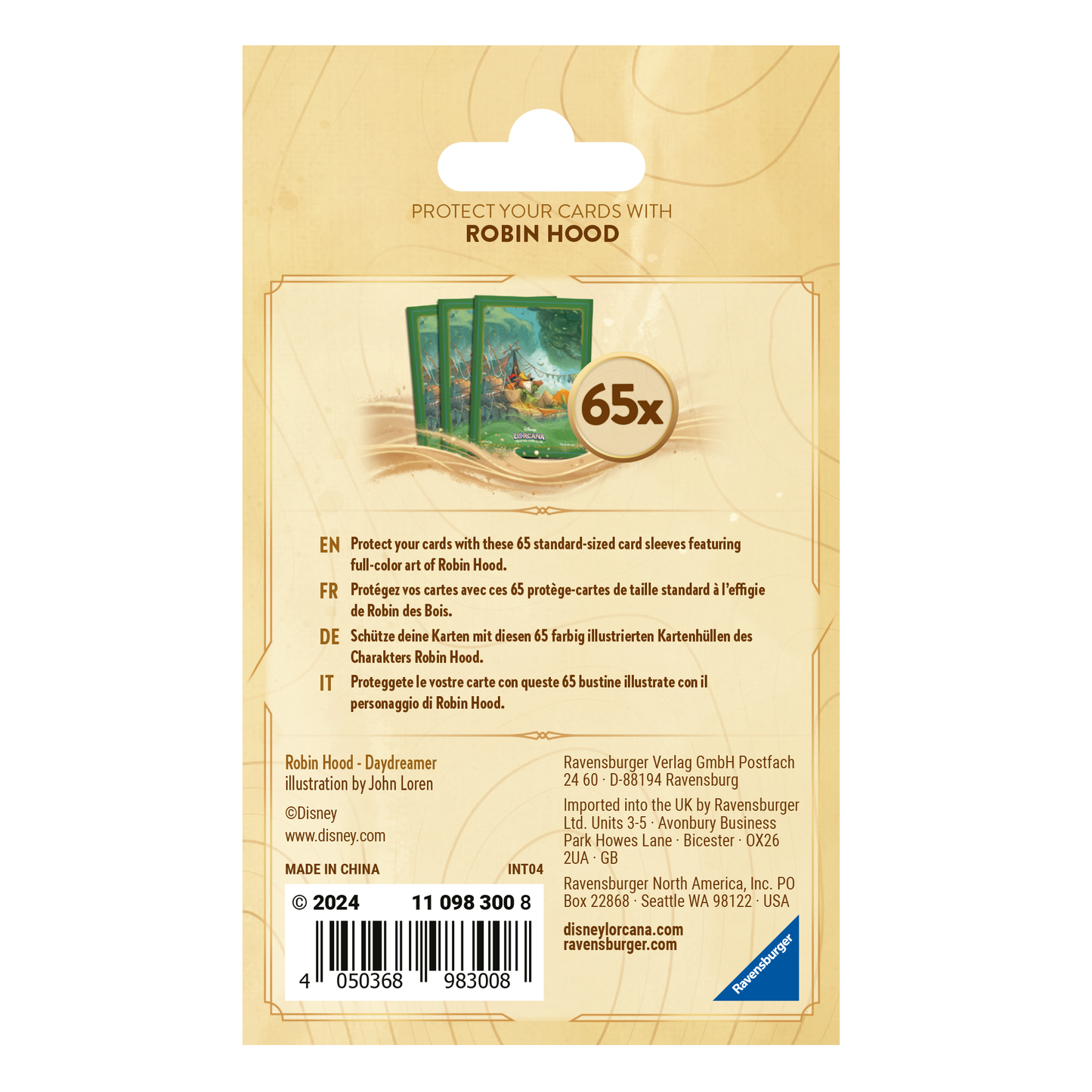 Lorcana Into the Inklands Sleeves: Robin Hood