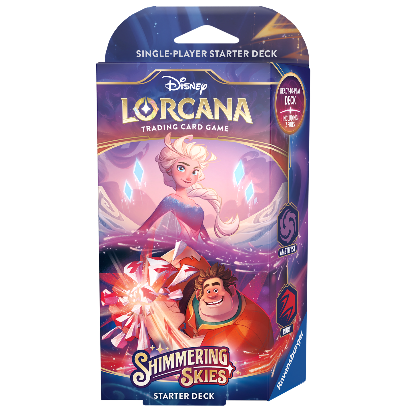 Lorcana Shimmering Skies - Single Player Deck Amethyst & Ruby (Elsa & Wreck-it Ralph)