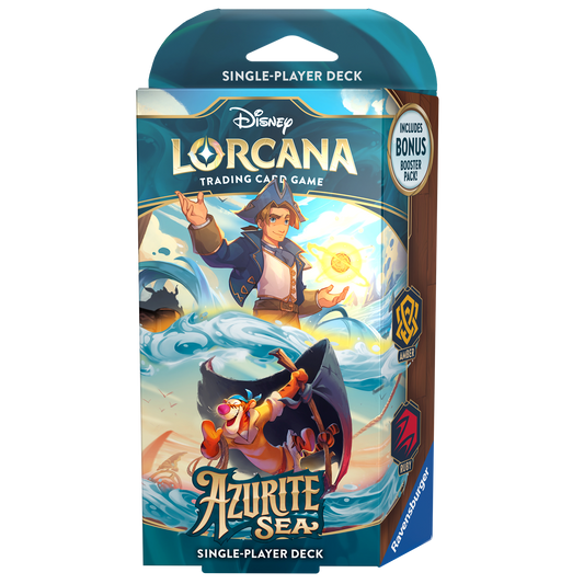 Lorcana Azurite Sea - Single Player Deck Amber & Ruby (Jim Hawkins & Tiger)