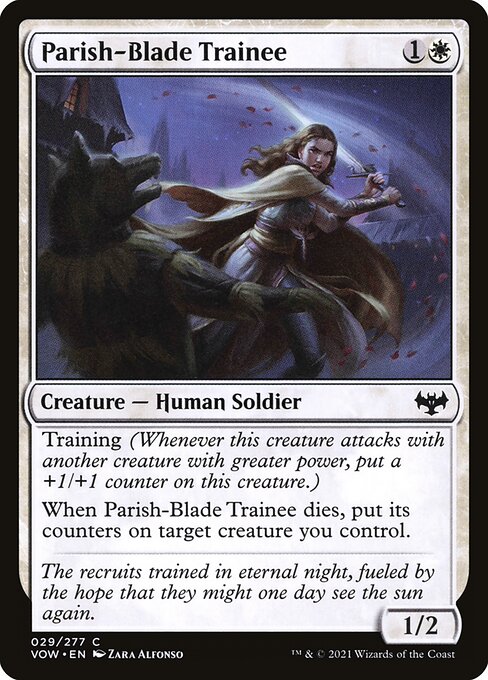 MTG Parish-Blade Trainee VOW 029 Standard Nonfoil front