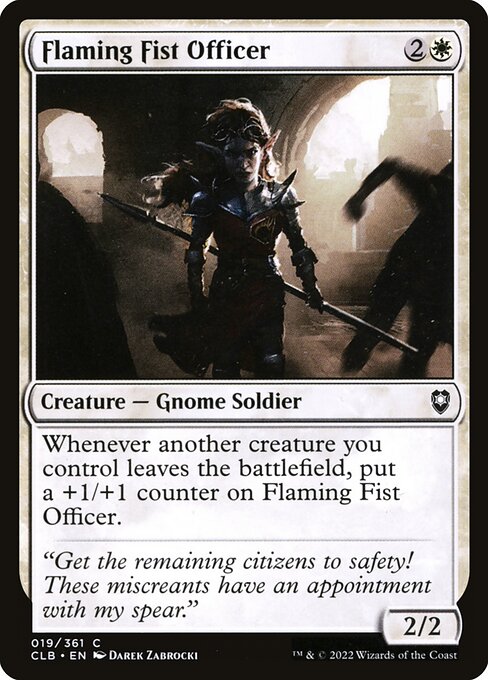 MTG Flaming Fist Officer CLB 019 Regular Nonfoil