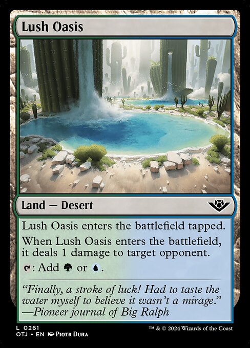 MTG Lush Oasis OTJ 261 Regular Nonfoil