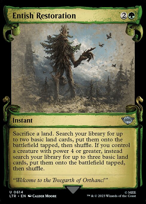 MTG Entish Restoration LTR 614 Showcase Scrolls of Middle-earth Nonfoil