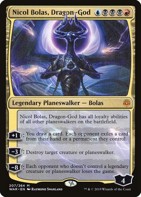 MTG Nicol Bolas, Dragon-God WAR 207 Standard Foil front