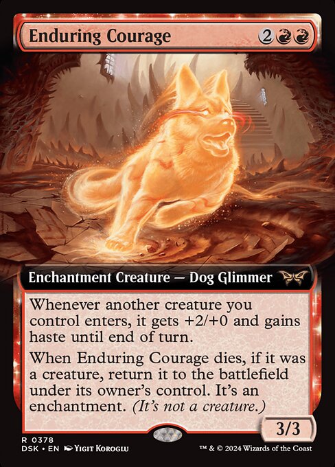 MTG Enduring Courage DSK 378 Extended Art Foil