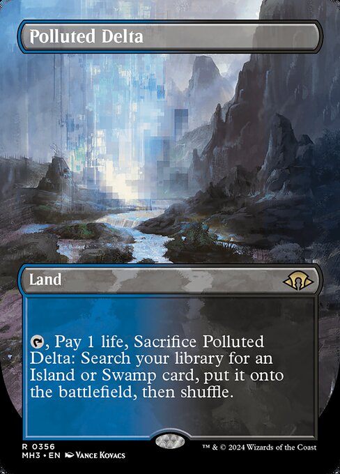 MTG Polluted Delta MH3 356 Borderless Land Foil