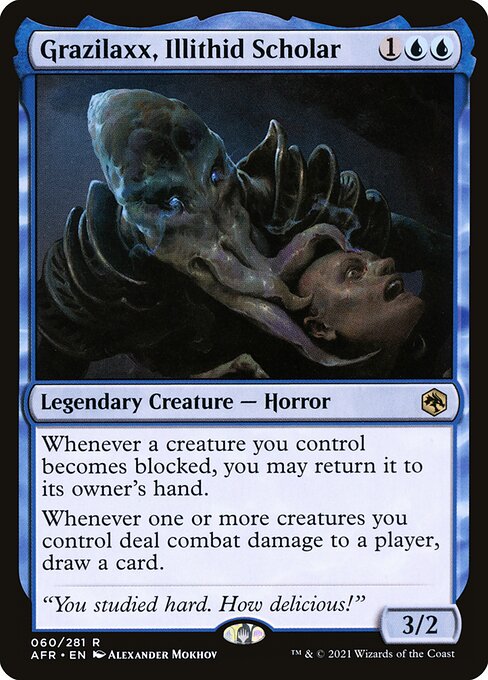 MTG Grazilaxx, Illithid Scholar AFR 060 Regular Foil
