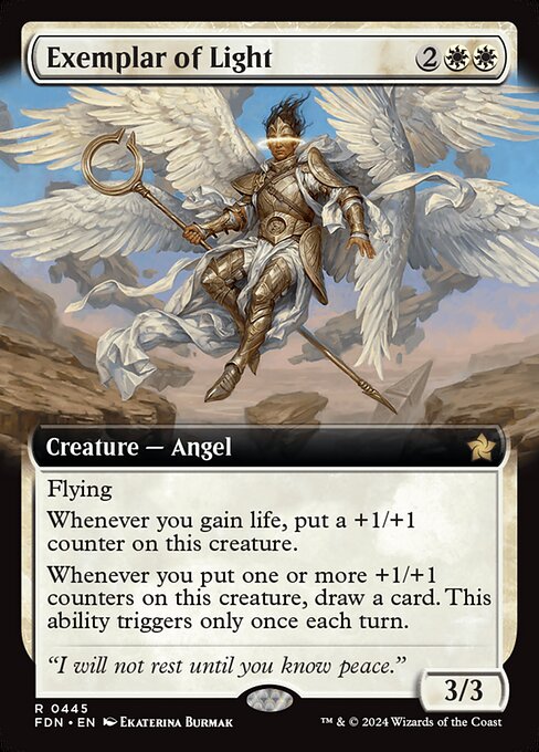 MTG Exemplar of Light FDN 445 Extended Art Nonfoil