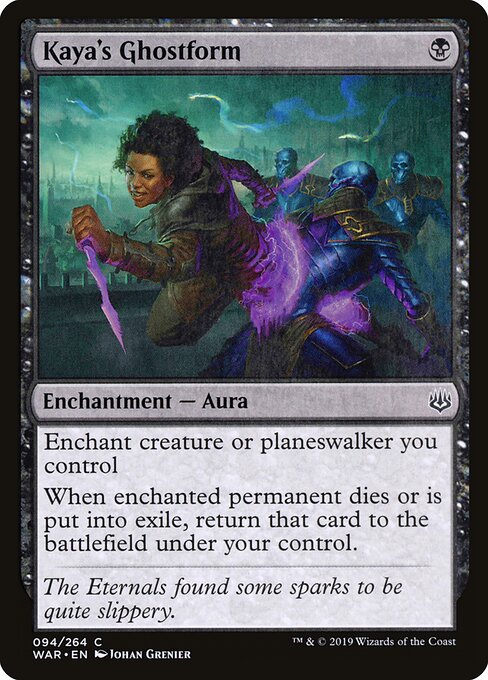 MTG Kaya's Ghostform WAR 094 Standard Nonfoil front