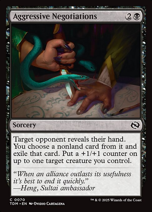 MTG Aggressive Negotiations TDM 070 Regular Nonfoil