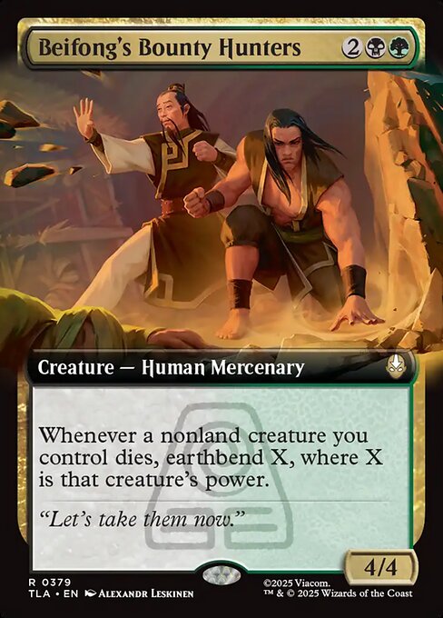 MTG Beifong's Bounty Hunters TLA 379 Extended Art Nonfoil