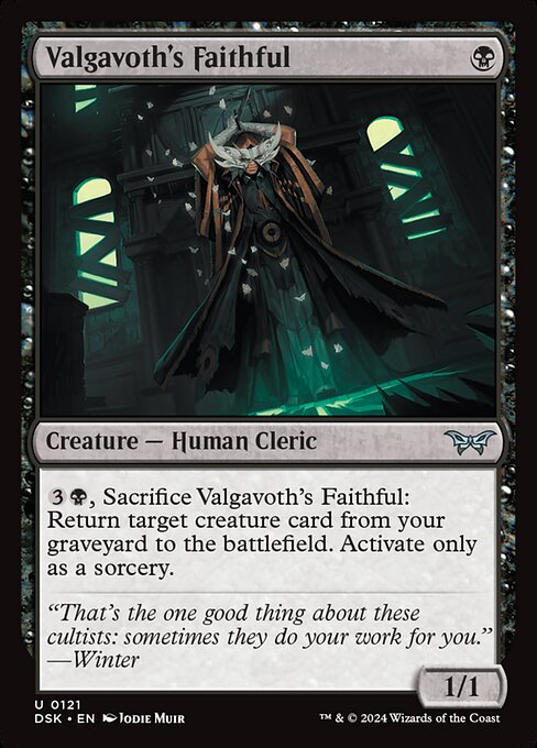 MTG Valgavoth's Faithful DSK 121 Regular Nonfoil
