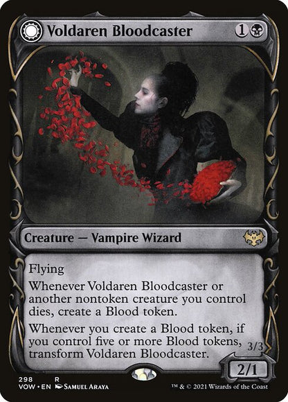 MTG Voldaren Bloodcaster // Bloodbat Summoner VOW 298 Showcase Fang Foil front