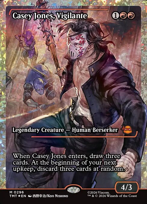 MTG Casey Jones, Vigilante TMT 296 Japan Showcase Fracture Foil