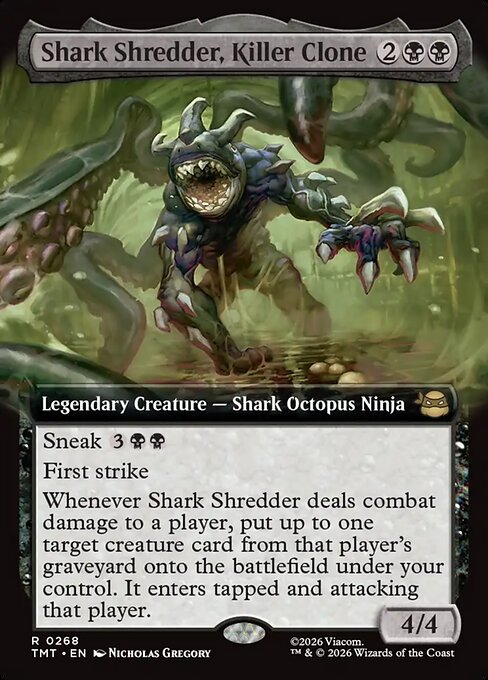 MTG Shark Shredder, Killer Clone TMT 268 Extended Art Nonfoil