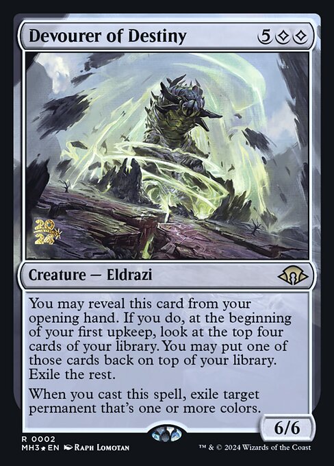 MTG Devourer of Destiny PMH3 002s Prerelease Foil