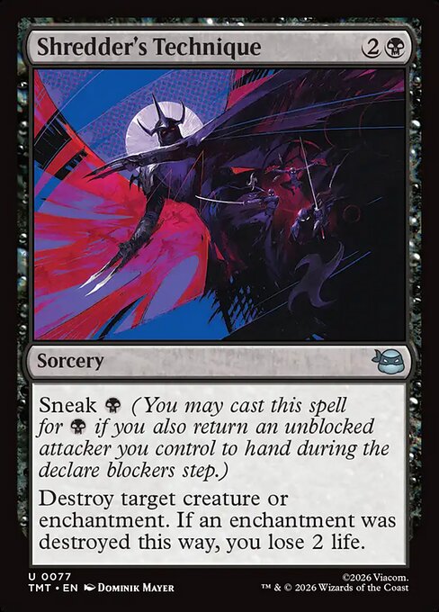 MTG Shredder's Technique TMT 077 Regular Nonfoil