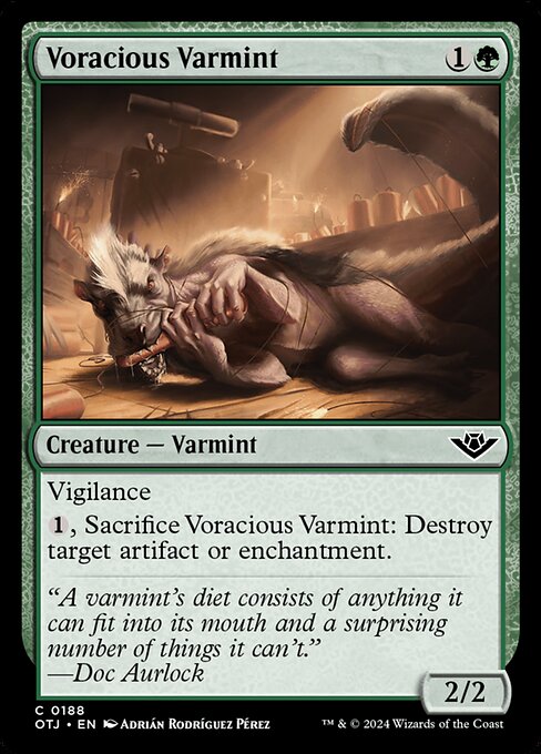 MTG Voracious Varmint OTJ 188 Regular Foil