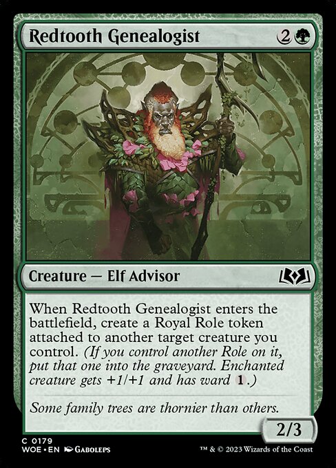 MTG Redtooth Genealogist WOE 179 Regular Foil