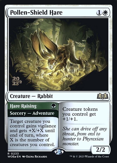 MTG Pollen-Shield Hare // Hare Raising PWOE 233s Prerelease Foil