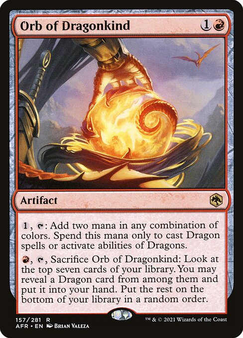 MTG Orb of Dragonkind AFR 157 Regular Foil