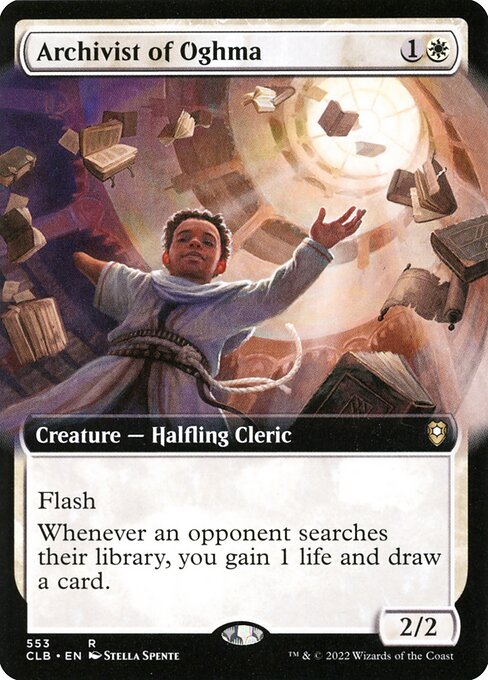 MTG Archivist of Oghma CLB 553 Extended Art Foil