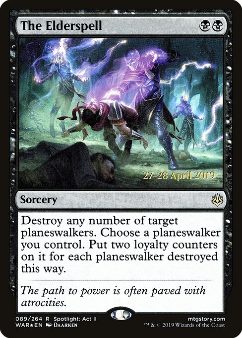 MTG The Elderspell PWAR 089S Prerelease Promo Foil front