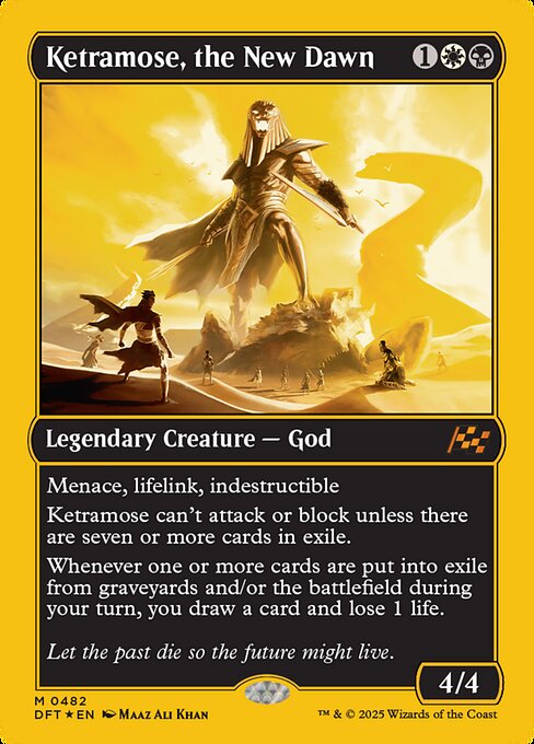 MTG Ketramose, the New Dawn DFT 482 Regular First-Place Foil