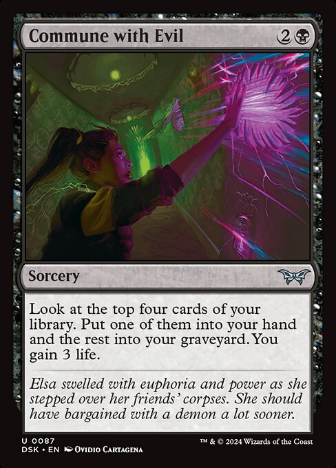 MTG Commune with Evil DSK 087 Regular Nonfoil