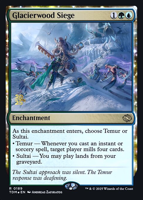MTG Glacierwood Siege PTDM 189s Prerelease Foil