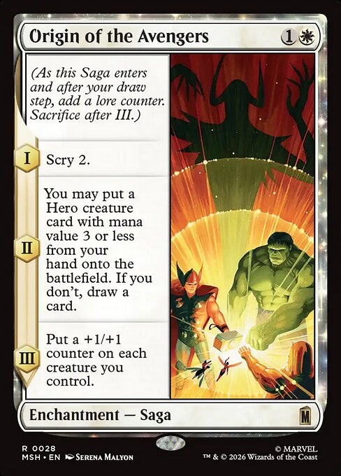 MTG Origin of the Avengers MSH 028 Regular Foil