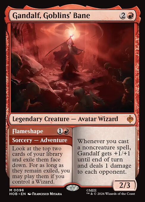 MTG Gandalf, Goblins' Bane // Flameshape HOB 096 Regular Nonfoil