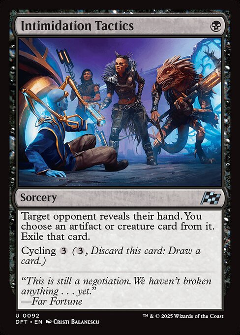 MTG Intimidation Tactics DFT 092 Regular Nonfoil