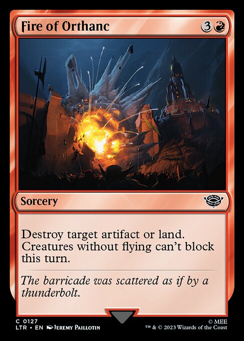 MTG Fire of Orthanc LTR 127 Regular Foil